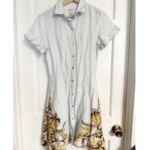 Joie Linen Button Down Dress SZ XS